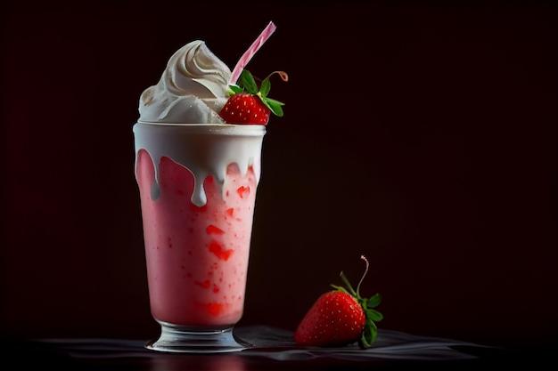 Helado con Fresa y Nata