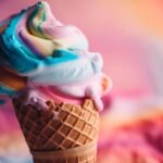 Helado multicolor