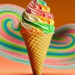 Helado con colores